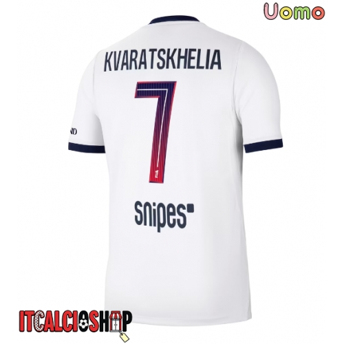 Paris Saint-Germain Khvicha Kvaratskhelia #7 Seconda Maglia 2026-27 Manica Corta